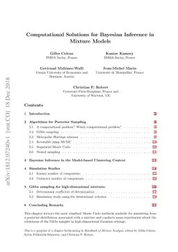 Computational Solutions for Bayesian Inference in Mixture Models