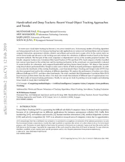 Handcrafted and Deep Trackers: Recent Visual Object Tracking Approaches
  and Trends