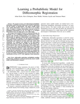 Learning a Probabilistic Model for Diffeomorphic Registration