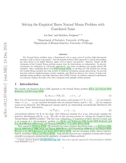 Solving the Empirical Bayes Normal Means Problem with Correlated Noise