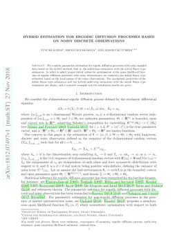 Hybrid estimation for ergodic diffusion processes based on noisy
  discrete observations