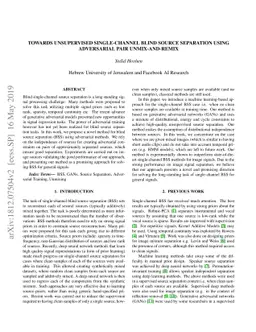 Towards Unsupervised Single-Channel Blind Source Separation using
  Adversarial Pair Unmix-and-Remix