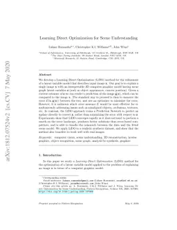 Learning Direct Optimization for Scene Understanding
