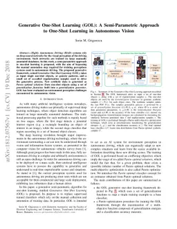 Generative One-Shot Learning (GOL): A Semi-Parametric Approach to
  One-Shot Learning in Autonomous Vision