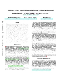 Clustering-Oriented Representation Learning with Attractive-Repulsive
  Loss