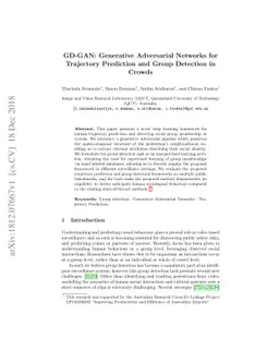 GD-GAN: Generative Adversarial Networks for Trajectory Prediction and
  Group Detection in Crowds