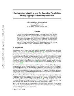 Orchestrate: Infrastructure for Enabling Parallelism during
  Hyperparameter Optimization