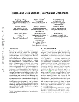 Progressive Data Science: Potential and Challenges
