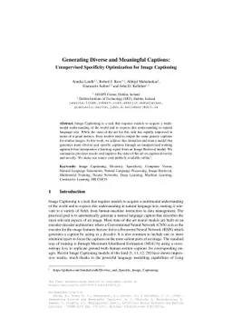 Generating Diverse and Meaningful Captions