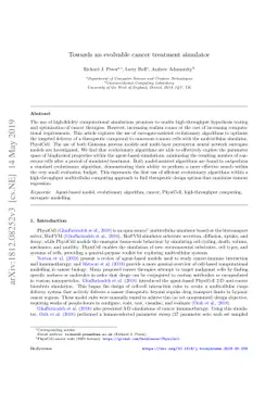 Towards an Evolvable Cancer Treatment Simulator