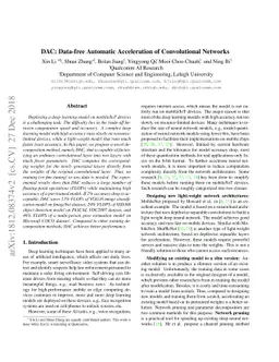DAC: Data-free Automatic Acceleration of Convolutional Networks