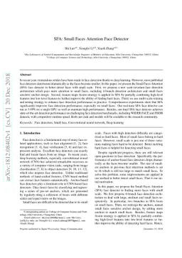 SFA: Small Faces Attention Face Detector