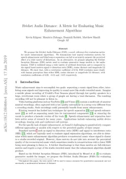 Fréchet Audio Distance: A Metric for Evaluating Music Enhancement
  Algorithms