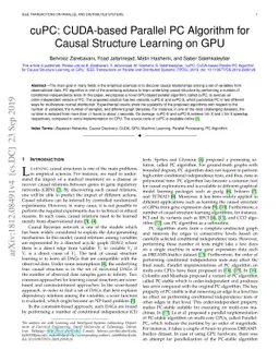 cuPC: CUDA-based Parallel PC Algorithm for Causal Structure Learning on
  GPU