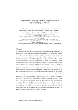 Computational Anatomy for Multi-Organ Analysis in Medical Imaging: A
  Review