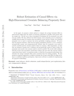 Robust Estimation of Causal Effects via High-Dimensional Covariate
  Balancing Propensity Score