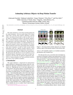 Animating Arbitrary Objects via Deep Motion Transfer