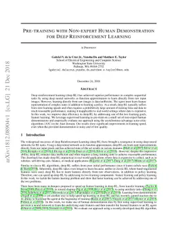 Pre-training with Non-expert Human Demonstration for Deep Reinforcement
  Learning