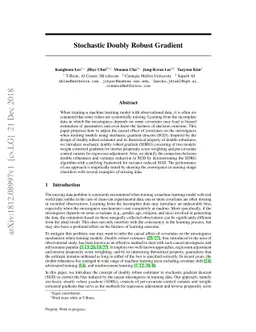 Stochastic Doubly Robust Gradient