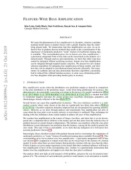 Feature-Wise Bias Amplification