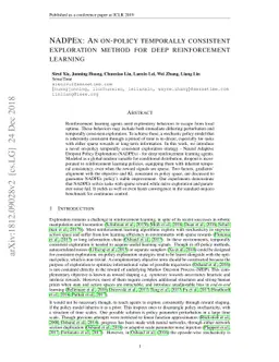 NADPEx: An on-policy temporally consistent exploration method for deep
  reinforcement learning