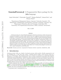GaussianProcesses.jl: A Nonparametric Bayes package for the Julia
  Language