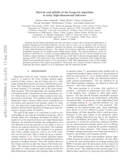 Marvels and Pitfalls of the Langevin Algorithm in Noisy High-dimensional
  Inference