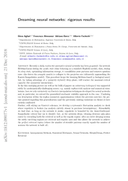 Dreaming neural networks: rigorous results