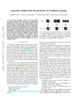 Generative Models from the perspective of Continual Learning