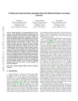 A Multiscale Image Denoising Algorithm Based On Dilated Residual
  Convolution Network