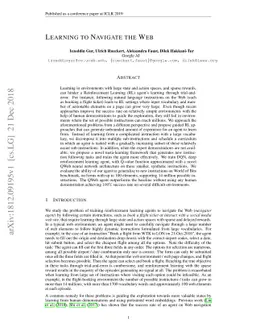 Learning to Navigate the Web