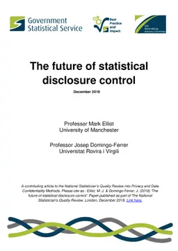 The future of statistical disclosure control