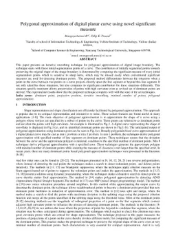 Polygonal approximation of digital planar curve using novel significant
  measure