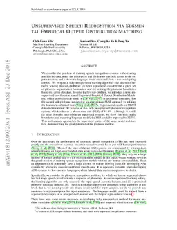 Unsupervised Speech Recognition via Segmental Empirical Output
  Distribution Matching