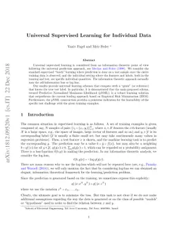 Universal Supervised Learning for Individual Data