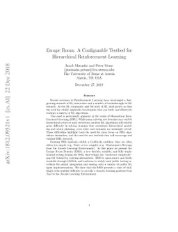 Escape Room: A Configurable Testbed for Hierarchical Reinforcement
  Learning