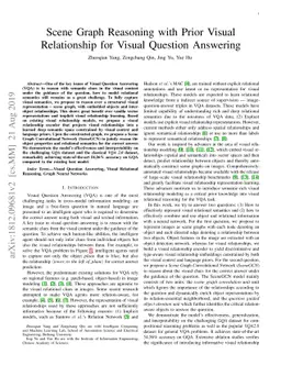Scene Graph Reasoning with Prior Visual Relationship for Visual Question
  Answering