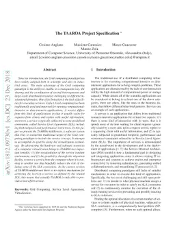 The TAAROA Project Specification
