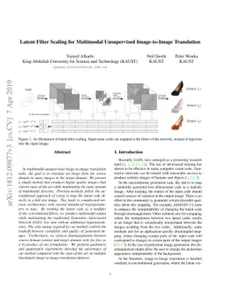Latent Filter Scaling for Multimodal Unsupervised Image-to-Image
  Translation