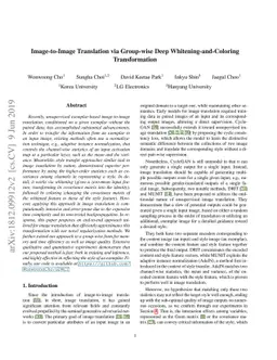 Image-to-Image Translation via Group-wise Deep Whitening-and-Coloring
  Transformation