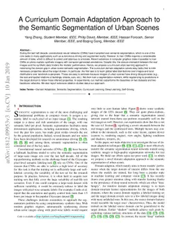 A Curriculum Domain Adaptation Approach to the Semantic Segmentation of
  Urban Scenes