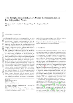 The Graph-Based Behavior-Aware Recommendation for Interactive News