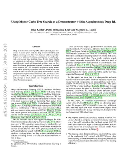 Using Monte Carlo Tree Search as a Demonstrator within Asynchronous Deep
  RL