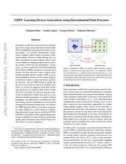 GDPP: Learning Diverse Generations Using Determinantal Point Process