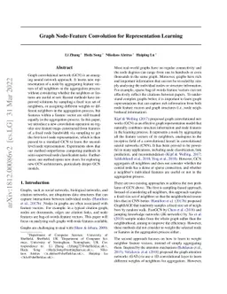 Graph Node-Feature Convolution for Representation Learning