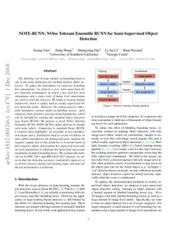 NOTE-RCNN: NOise Tolerant Ensemble RCNN for Semi-Supervised Object
  Detection