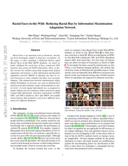 Racial Faces in-the-Wild: Reducing Racial Bias by Information
  Maximization Adaptation Network