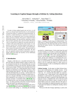 Learning to Caption Images through a Lifetime by Asking Questions