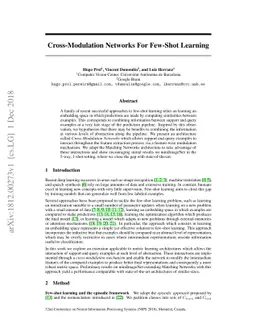 Cross-Modulation Networks for Few-Shot Learning