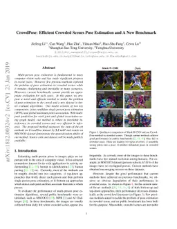 CrowdPose: Efficient Crowded Scenes Pose Estimation and A New Benchmark